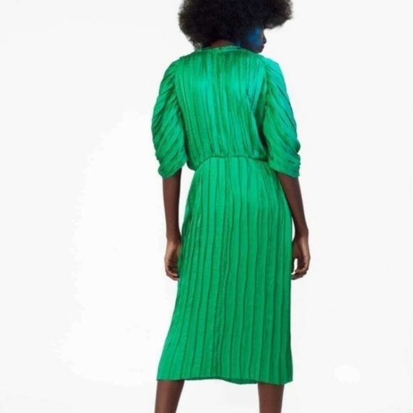 ZARA Studio Pleated midi dress M 711/RQ - Picture 3 of 8